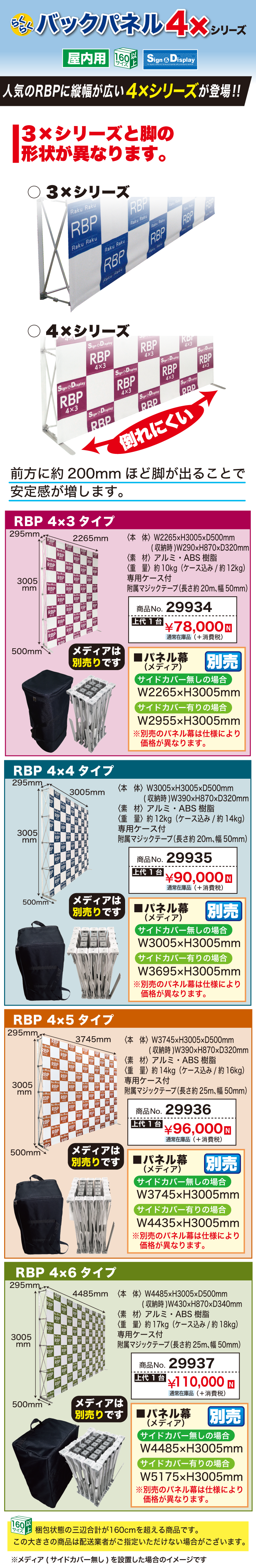 らくらくバックパネル4×シリーズ