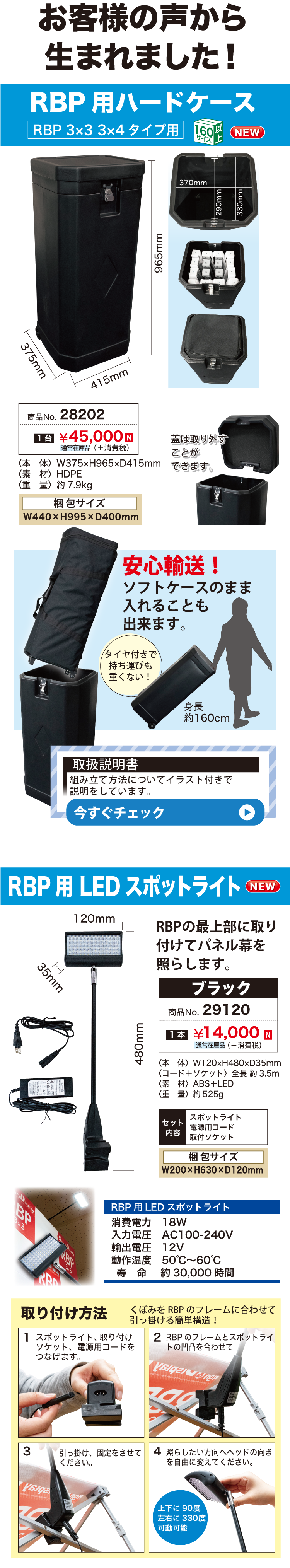 お客様の声から生まれました！